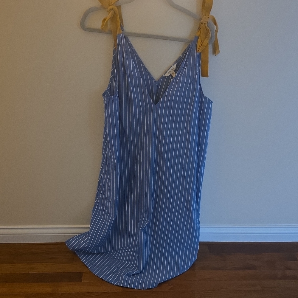 Matilda Jane Blue and White Striped Bathing Suit Cover Up.